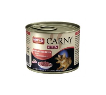 ANIMONDA Carny KITTEN Wołowina i Serca Indyka 200g
