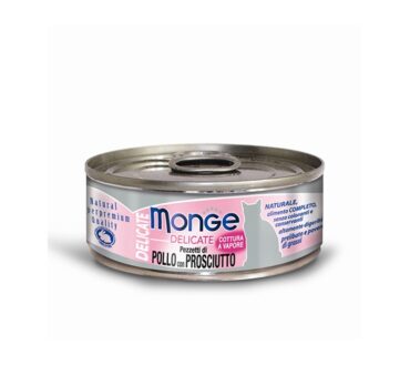 MONGE DELICATE KURCZAK I SZYNKĄ 80G