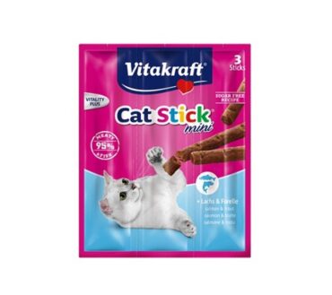 Vitakraft Cat Stick Mini łosoś i pstrąg - 3 szt. kabanosiki dla kota