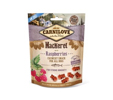 Carnilove Dog Snack Crunchy Mackerel & Raspberries - chrupiąca przekąska z makrelą i malinami - 200g