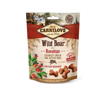 Carnilove Dog Snack Crunchy Wild Boar & Rosehips - chrupiąca przekąska z dzikiem i owocami dzikiej róży - 200g