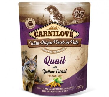 CARNILOVE DOG POUCH QUAIL&YELLOW CARROT 300g