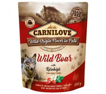 CARNILOVE DOG POUCH WILD BOAR&ROSEHIPS 300g