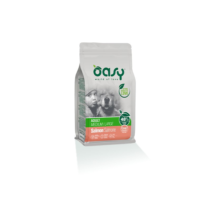 Oasy One Animal Protein Dry Adult M/L Łosoś 2.5kg