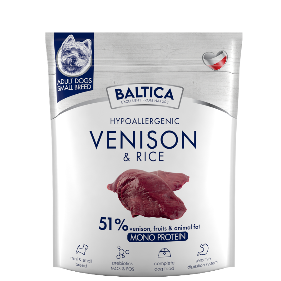 Baltica adult Venison & rice / Dziczyzna z ryżem S 1kg