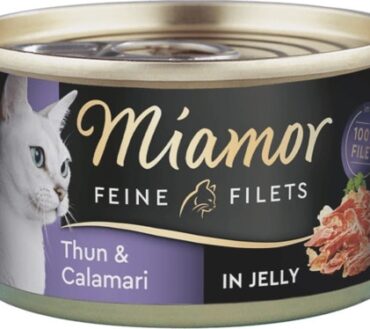MIAMOR FEINE FILETS galaretka w puszce 100g TUŃCZYK+KALMARY