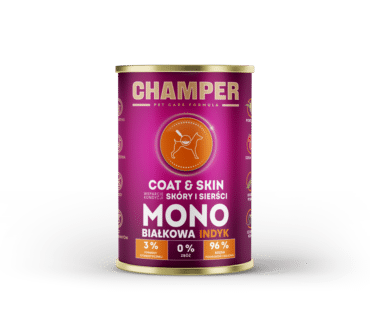 Champer Coat & Skin - Monobiałkowa mokra karma Indyk 400g
