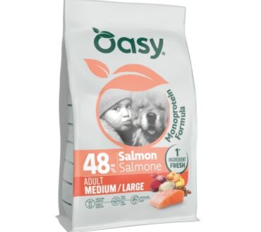 Oasy Monoprotein Adult M/L Łosoś 10 kg