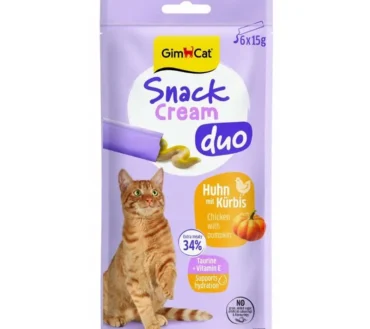 GimCat Snack Cream Duo Chicken with Pumpkin 6×15 g – kremowy przysmak dla kota