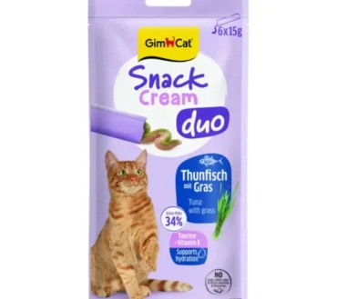 GimCat Snack Cream Duo Tuna with Grass 6×15 g – kremowy przysmak dla kota