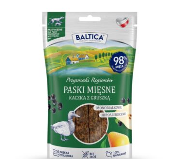 Baltica Przysmaki Regionów – Paski Mięsne Kaczka z Gruszką 90 g