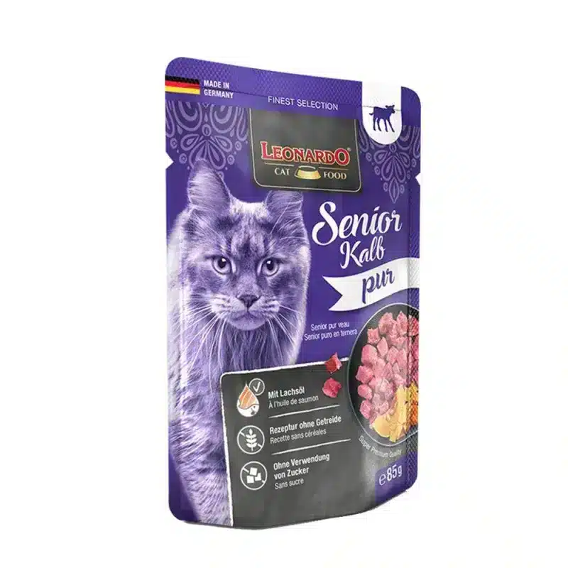 Leonardo Finest Selection Senior Cielęcina – mokra karma dla starszych kotów 85 g