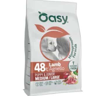 OASY Monoprotein Puppy M/L – Jagnięcina 10 kg