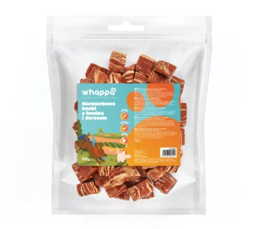 Whappa Marmurkowe kąski z koniną i dorszem – 500 g